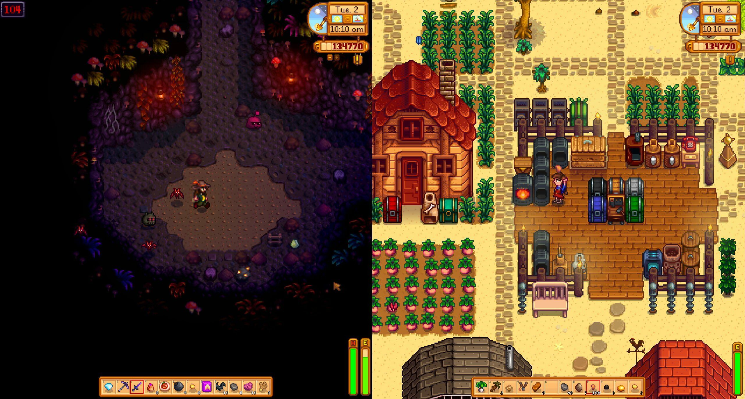 Splitscreen Stardew Valley 