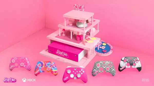 Barbie DreamHouse Xbox Series S and Barbie controller faceplates