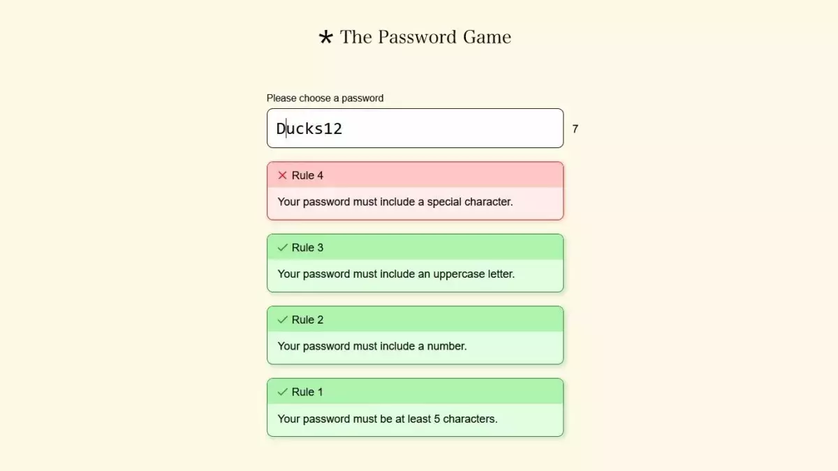 What is 'The Password Game' by Neal Agarwal?