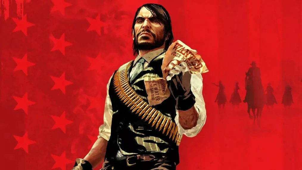 Red Dead Redemption promo art with Marston