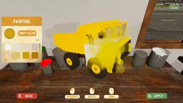 The Repair House screenshot of Tonka truck being painted