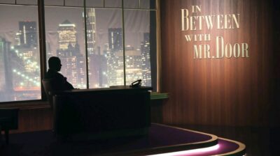 David Harewood on the set of In Between With Mr. Door in Alan Wake 2.