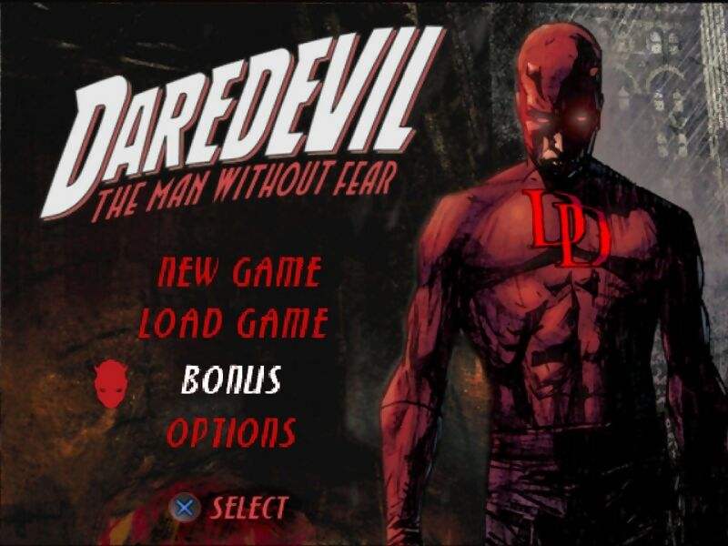 Daredevil PS2 title screen